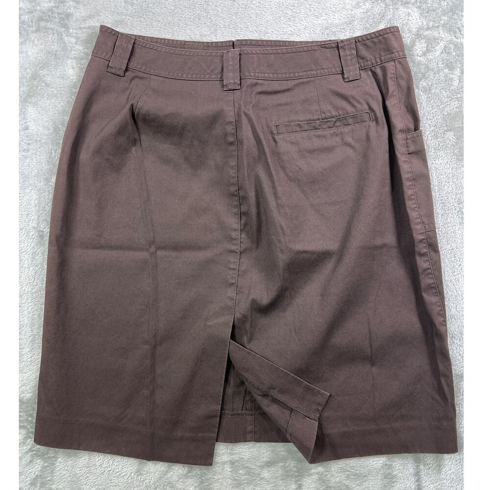 Ralph Lauren RL Brown Skirt 8 M Knee Length Classic Quiet Luxury Minimalist - Picture 5 of 6